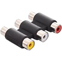 SODIAL(TM) 3 RCA Fonografo Hembra Acoplador de Enchufe Adaptador de Extension